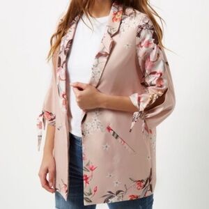 River Island Pink Floral Blazer